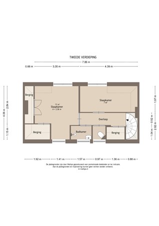 Floorplan - Bergstraat 66, 4141 BW Leerdam